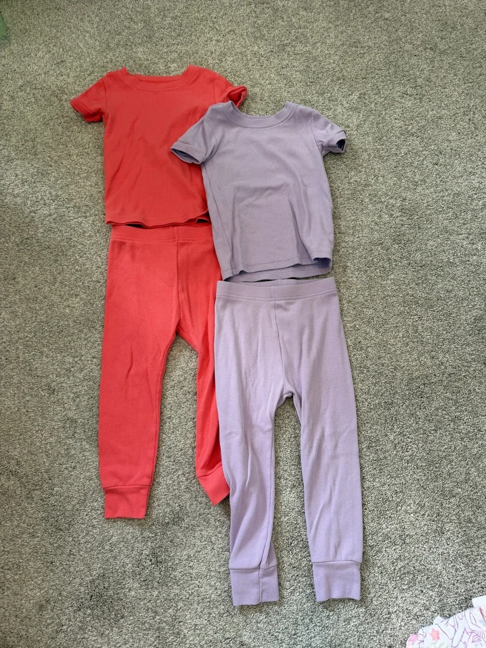 Old Navy Girls 3-Pack Pajama Sets - Coral, Lavender & Floral